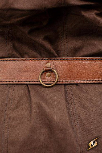 Ring Belt Brown - skórzany pas z pierścieniami