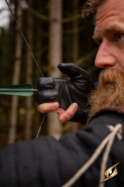 Archery Half-glove - Black - Right Hand