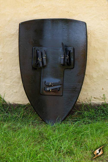 Crusader Shield - Wood/White - 90x60 cm