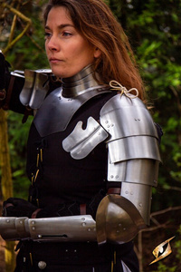 Landsknecht Spaulders - Steel - naramienniki landsknechta
