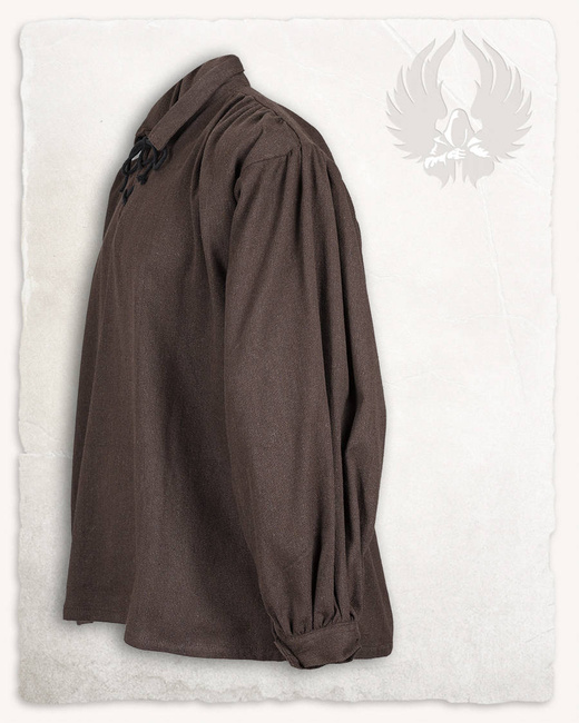 Jonathan Shirt - Brown - koszula bawełniana