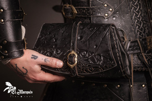 Baldur bag - Black - skórzana kaletka