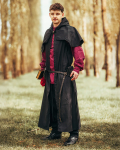 Abraxas Duster Canvas Black - średniowieczna opończa