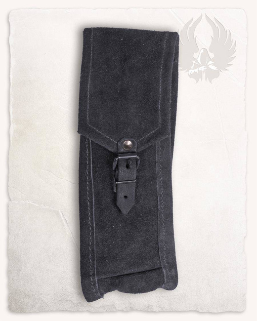 Friedhelm Beltbag Long Black - zamszowy pokrowiec na sztućce