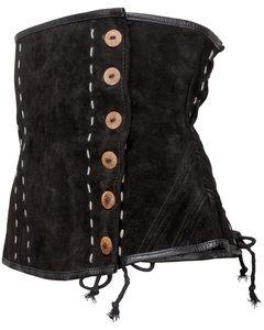 Estella bodice - Black - zamszowy  gorset