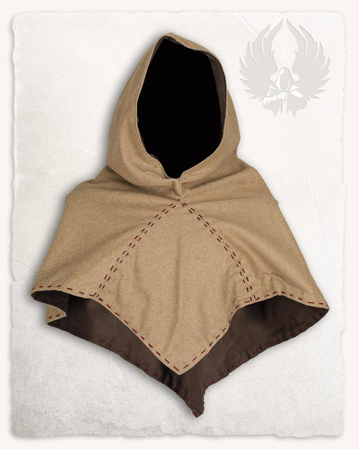 Halaif Hood Wool Sand/Brown 2nd Edition - wełniany kaptur