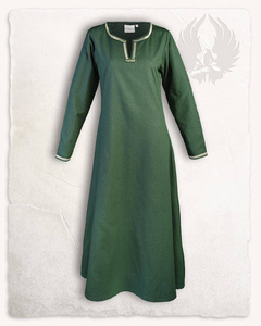Heloise Dress Green - płócienna suknia