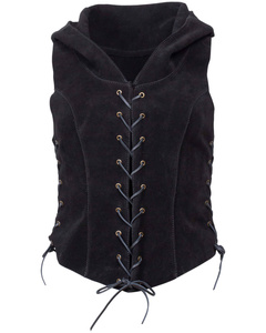 Sombra Vest - Black - zamszowa kamizelka