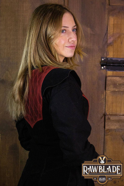 Highland Long Leather Jerkin - Red