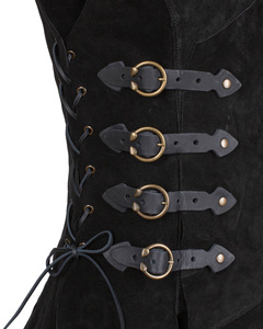 Brava Vest - Black - zamszowa kamizelka