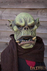 Tusk Orc - Green / maska lateksowa Ork z kłami