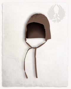 Leopold Padded Coif Brown - watowany czepiec