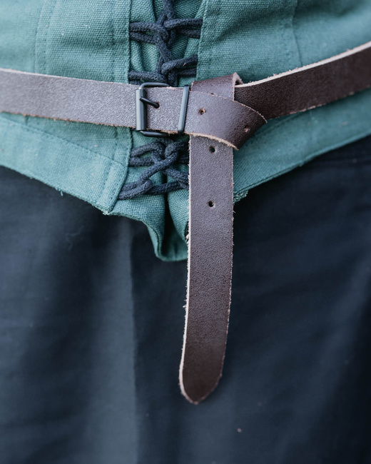 Doran Belt Slim Black - skórzany pasek