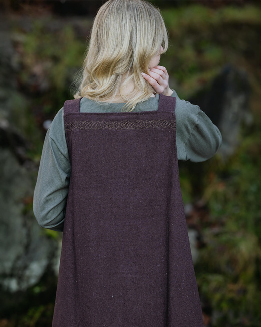 Alva Apron Dress Borwn - suknia fartuchowa