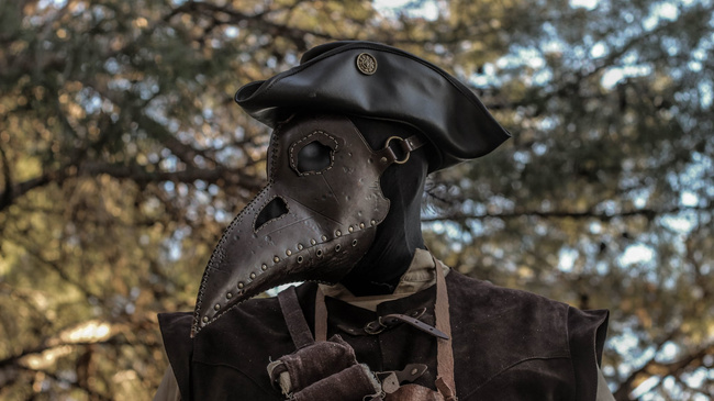 Leather Plague Doctor Mask