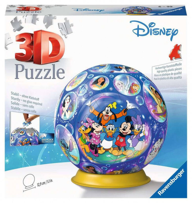 Puzzle 3D Kula Disney 72 Elementy