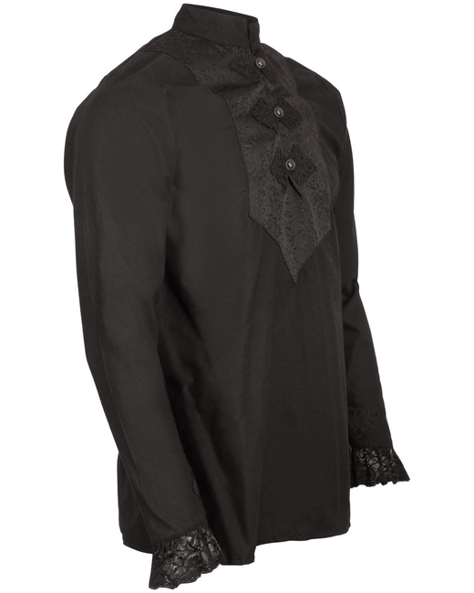 Viscardi shirt - Black - koszula w gotyckim stylu