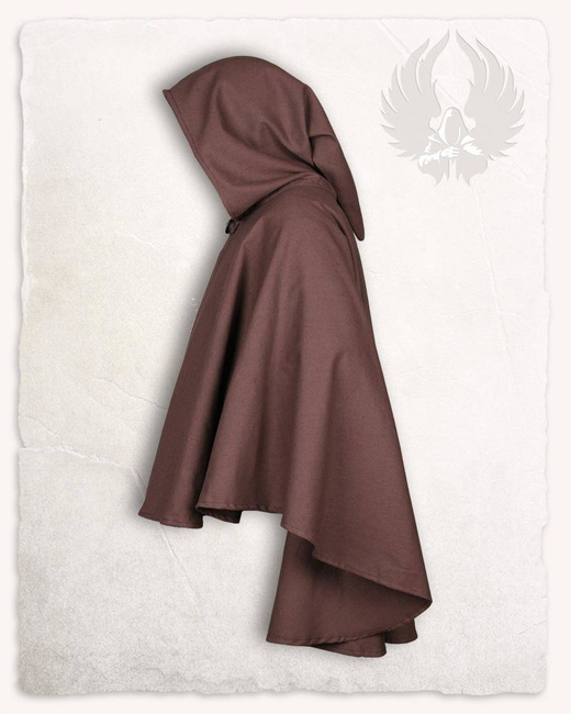 Kim Short Cape Canvas Brown - półpeleryna z kapturem