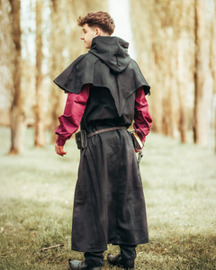 Abraxas Duster Canvas Black - średniowieczna opończa