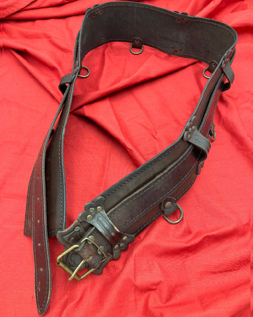 Luthor Belt Brown - skórzany szeroki pas