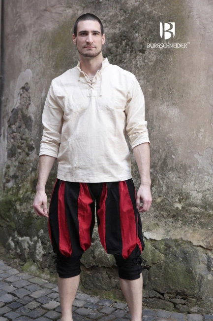 Landsknecht Pants Maximilian - Black/Red - spodnie