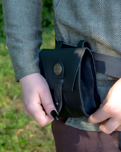 Segura belt bag - Black - skórzana kaletka