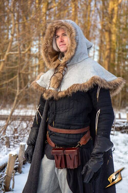 Hard Pouch for Sword Belt - Brown - kaletki do pasa Sword Belt