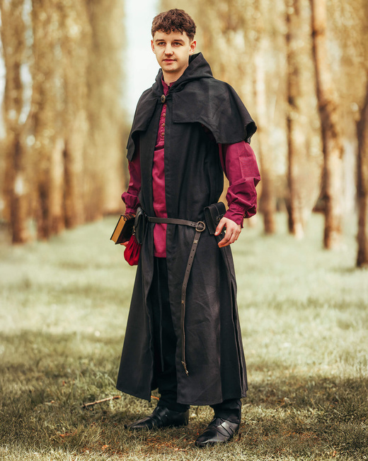 Abraxas Duster Canvas Black - średniowieczna opończa
