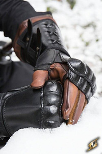 Leather Gauntlet right hand - Black