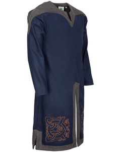 Norgaard Tunic wool embroidered - Blue- tunika średniowieczna
