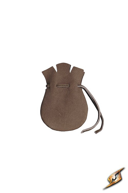 Simple coin pouch - Brown - skórzana sakiewka