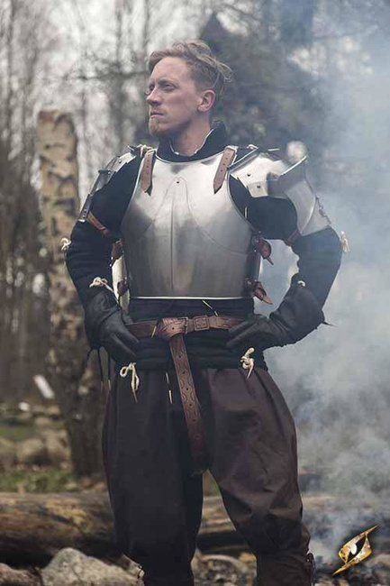 Milanese Pauldrons - Polished Steel