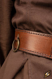 Ring Belt Brown - skórzany pas z pierścieniami