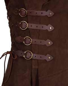 Brava Vest - Brown - zamszowa kamizelka