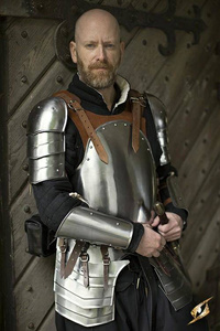 Shoulder Plate Mercenary - Polished Steel