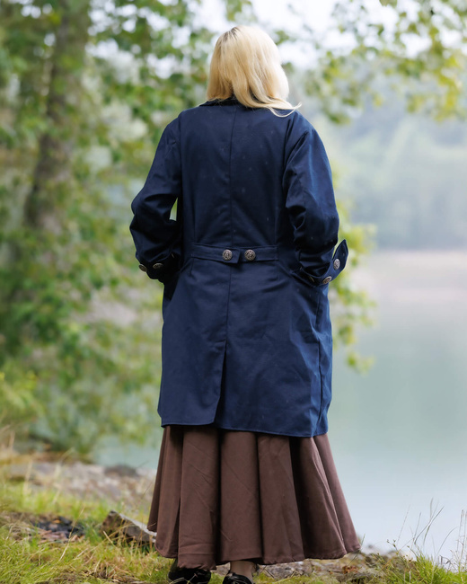 Captain Chad Buccaneer Coat canvas - Blue - bawełniany płaszcz