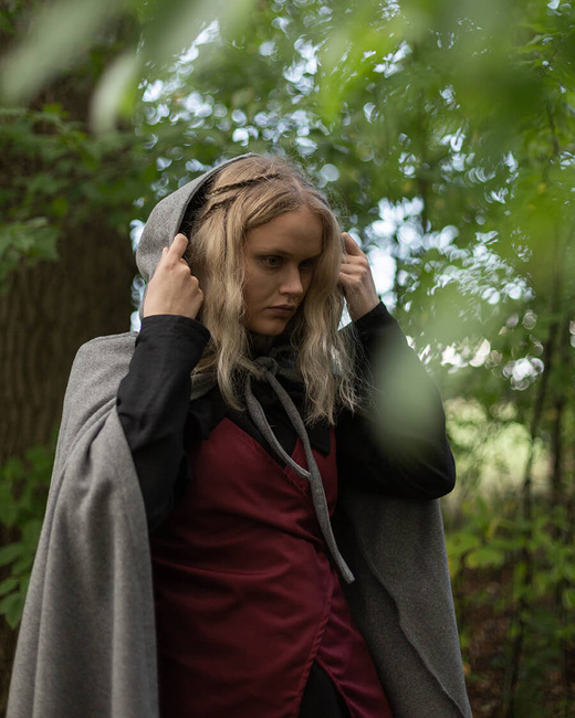 Harun Cloak Wool - Grey - wełniana opończa