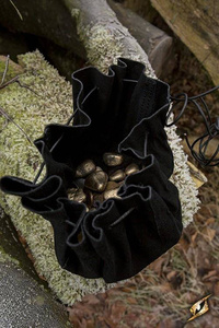 Round Bag Black - okrągła, skórzana sakwa