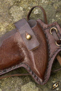 Black Shuriken and Holder - Brown