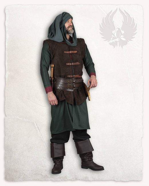 Garen Suede Vest Short Brown - kamizelka zamszowa