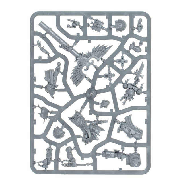 Warhammer 40000: Black Templars Chaplain Grimaldus and Retinue