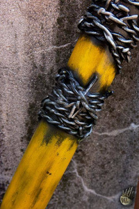 Barbed Wire Bat Yellow - 80 cm