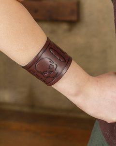 Bracelet - Skull - Brown