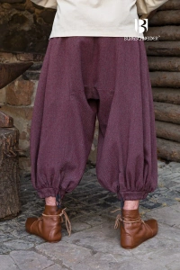 Rus Pants Borys Herringbone - Burgundy/Grey