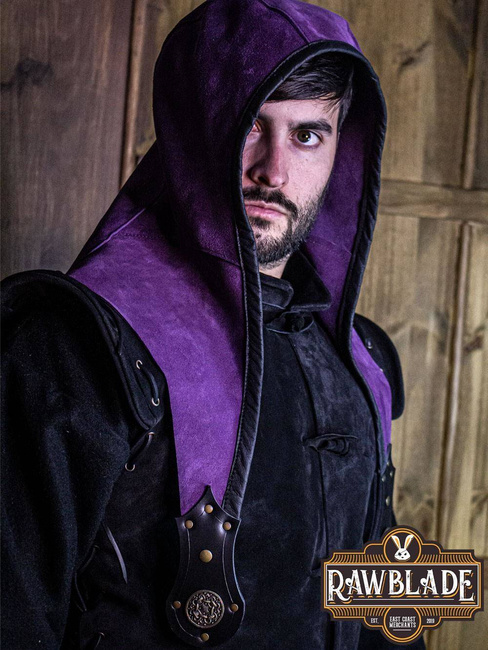 Akku splitleather hood - Purple
