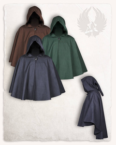 Kim Short Cape Canvas Grey- półpeleryna z kapturem