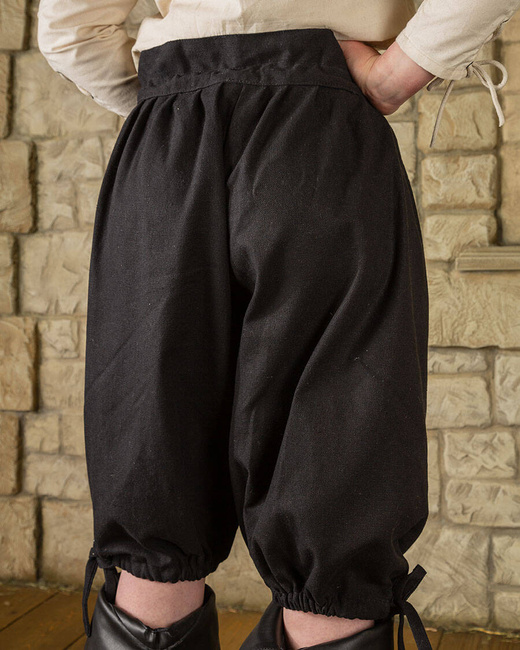 Tilly Trousers Premium Canvas Black - płócienne krótkie spodnie