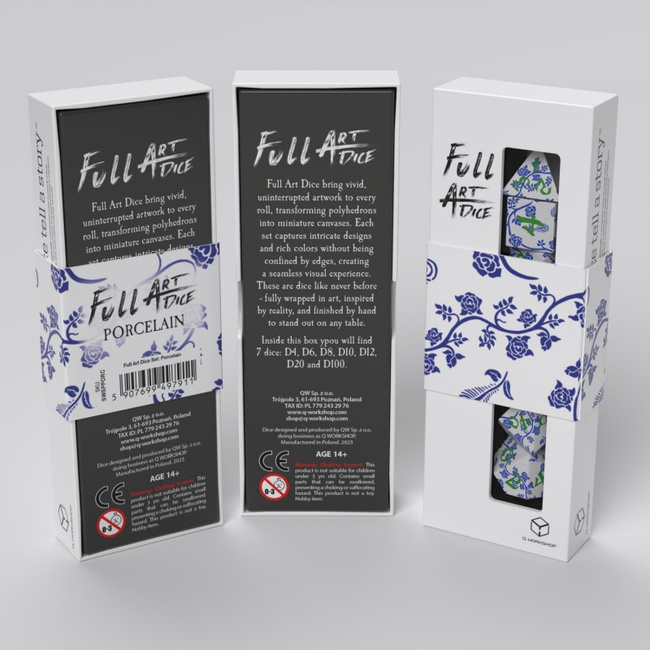 Zestaw Kości Full Art: Porcelana