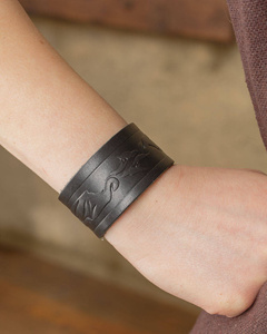 Bracelet Narrow - Skull - Black