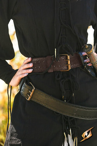Hunter Belt Suede 142 cm - Brown - Zamszowy pas